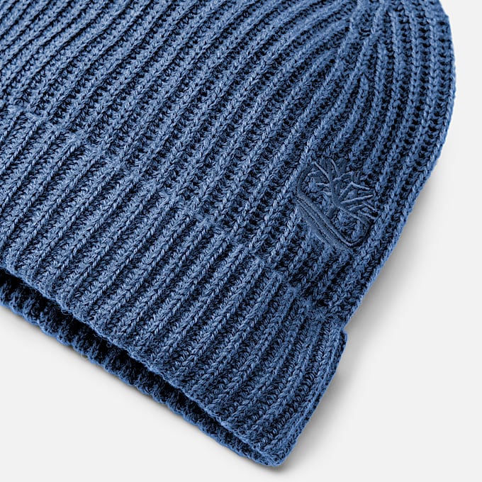 Wool Blend Beanie in Dark Blue TBL Blue ALT1