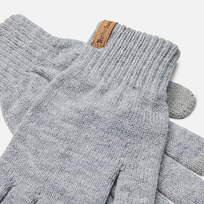 Rib Knit Glove in Dark Grey