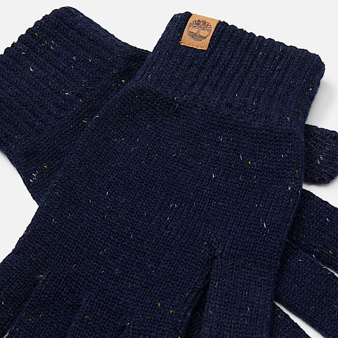 Ensemble moucheté en laine mélangée en bleu foncé