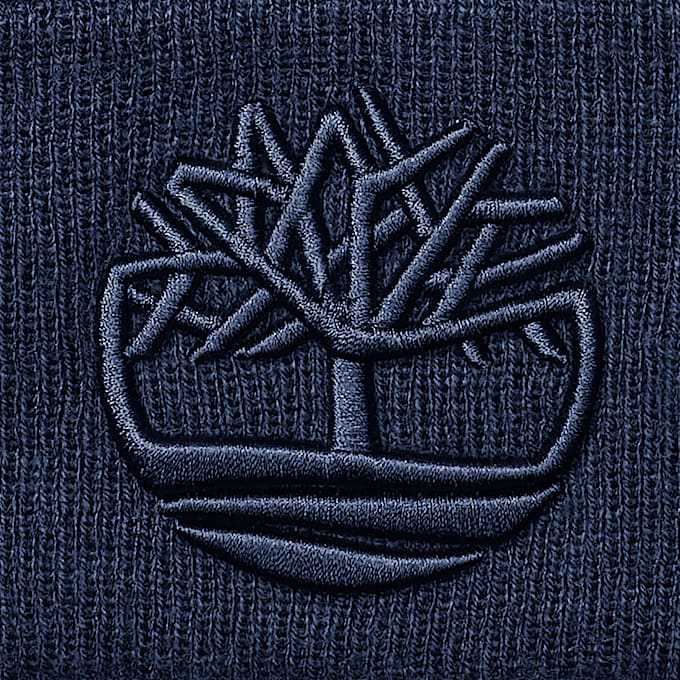 3D Embroidered Beanie in Dark Blue TBL Blue ALT2