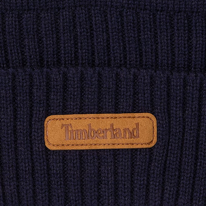 Gulf Beach Ribbed Beanie in Dark Blue TBL Blue ALT2