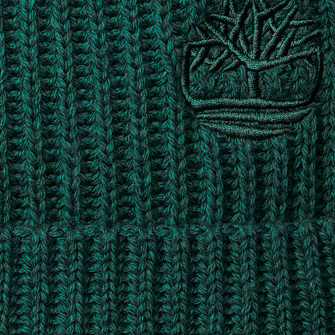 Wool Blend Beanie in Dark Green TBL Green ALT2