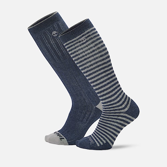 Timberland 2Pack Danforth OvertheCalf Sock fr herr i mrkbl TBL Bl HERO