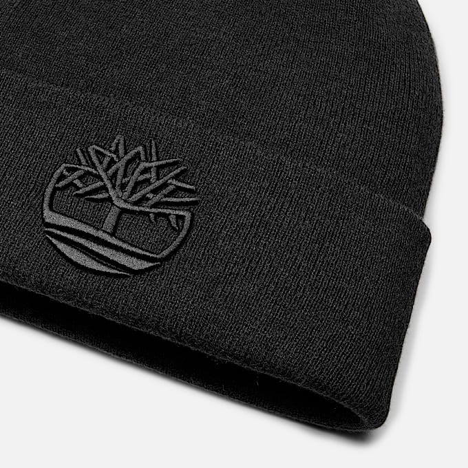 3D Embroidered Beanie in Black TBL Black ALT1