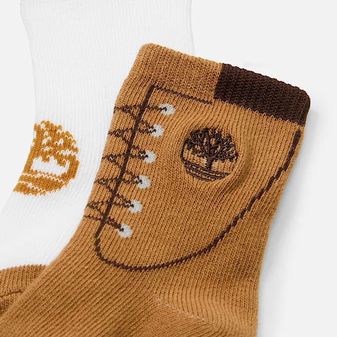 Timberland 2Pack Boot Sock fr barn i gul TBL Gul ALT1