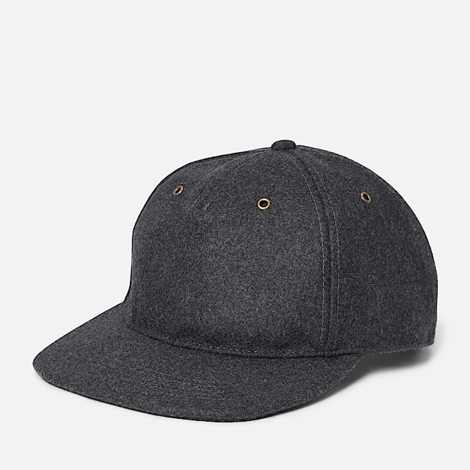 Gorra de béisbol de lana con estampado integral en gris oscuro - 1