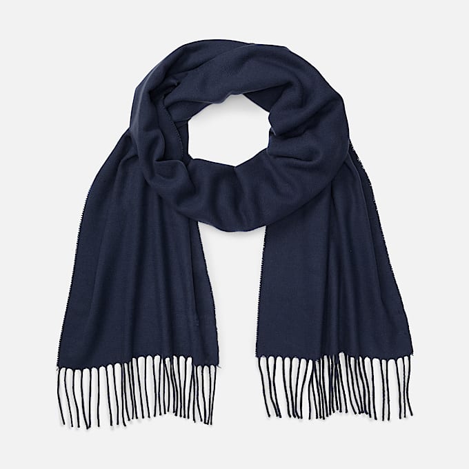 Solid Woven Scarf in Dark Blue TBL Blue HERO