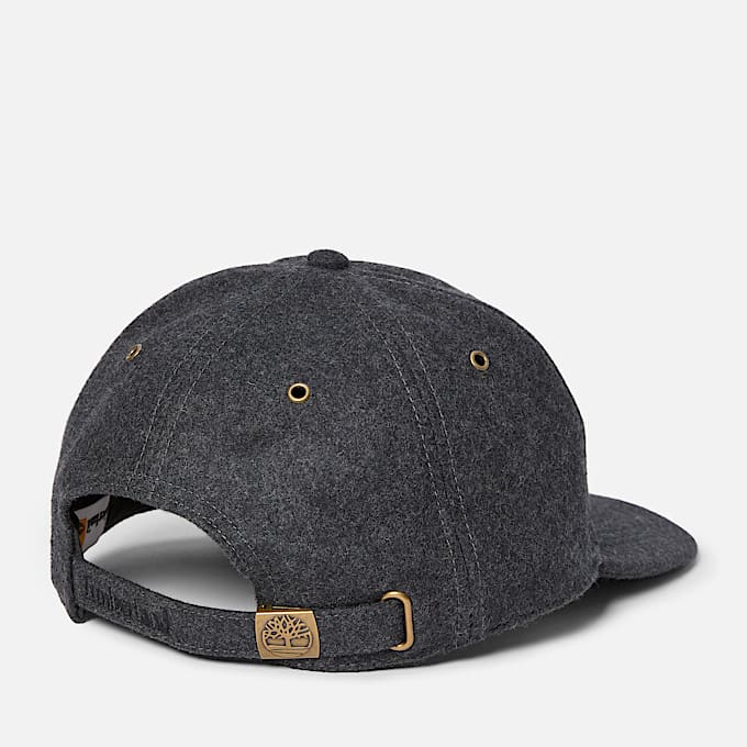 Gorra de béisbol de lana con estampado integral en gris oscuro