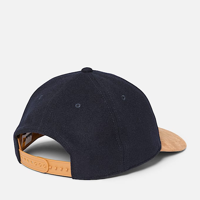 Wool Baseball Cap in Dark Blue TBL Blue ALT1