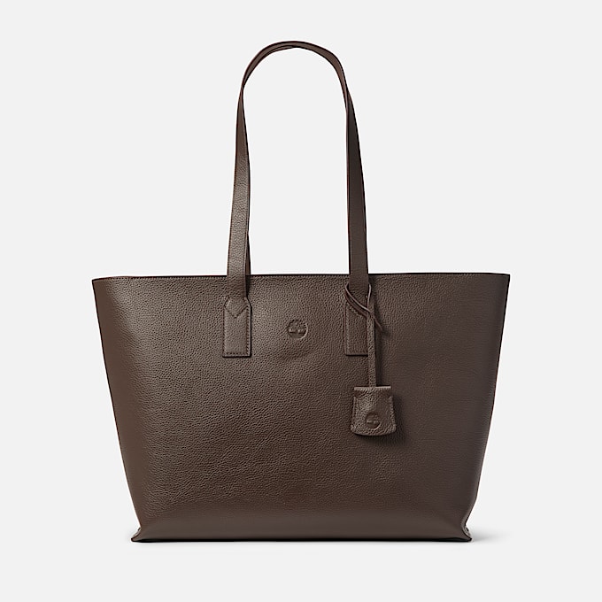 Tuckerman Leather Tote Bag in Dark Brown TBL Brown HERO