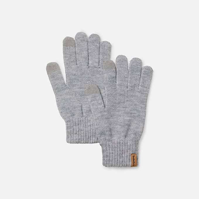 Rib Knit Glove in Dark Grey - 1