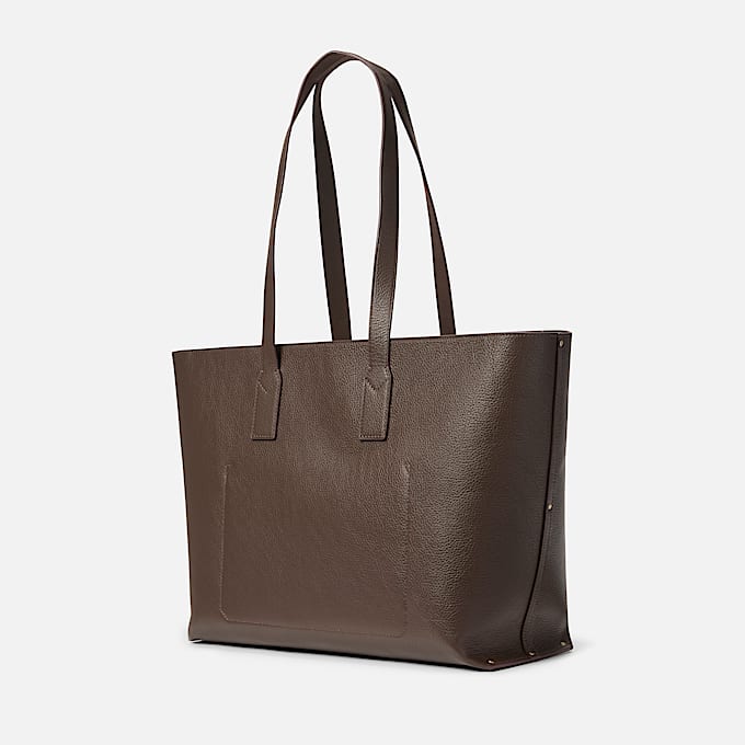 Tuckerman Leather Tote Bag in Dark Brown TBL Brown ALT2