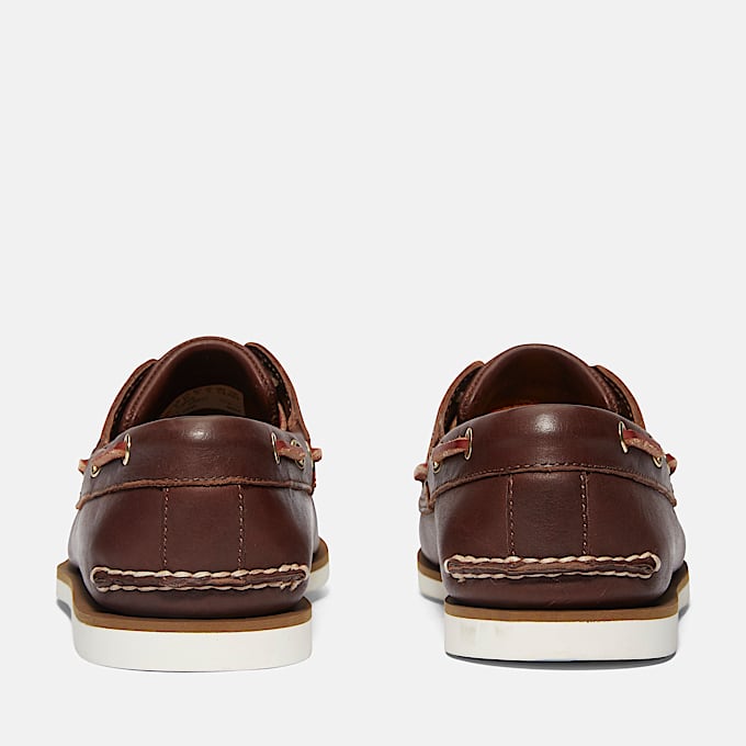 Classic 2-Eye Boat Shoe for Men in Brown