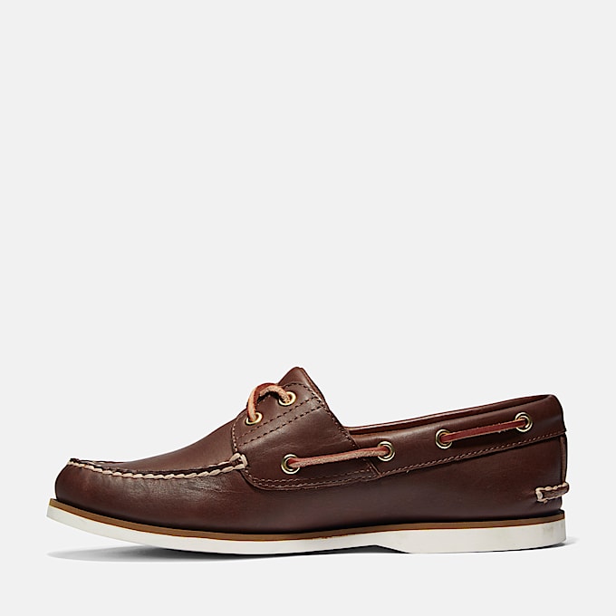 Classic 2-Eye Boat Shoe for Men in Brown
