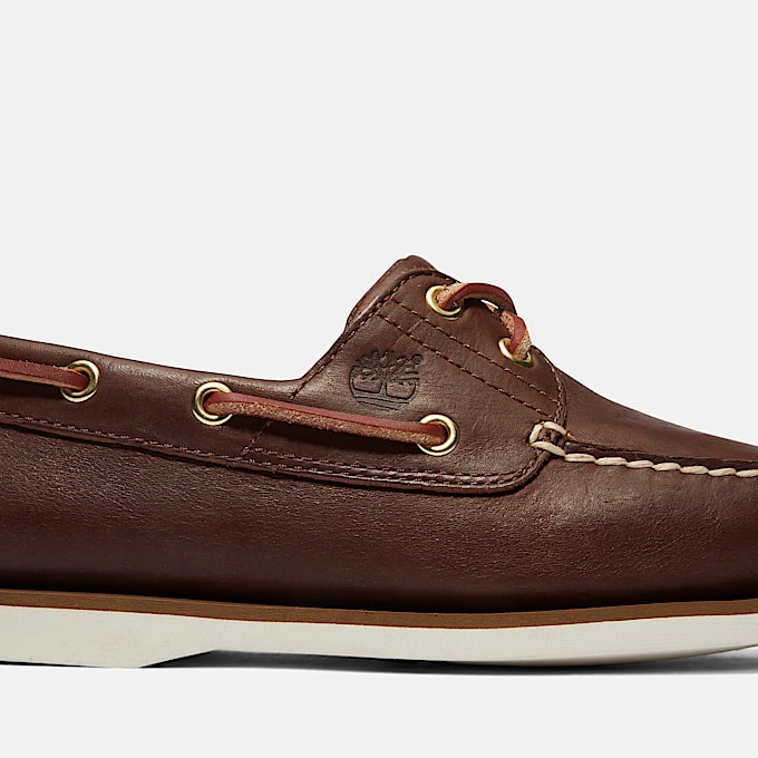Classic 2-Eye Boat Shoe for Men in Brown