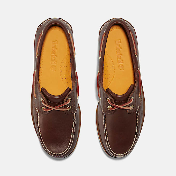 Classic 2-Eye Boat Shoe for Men in Brown