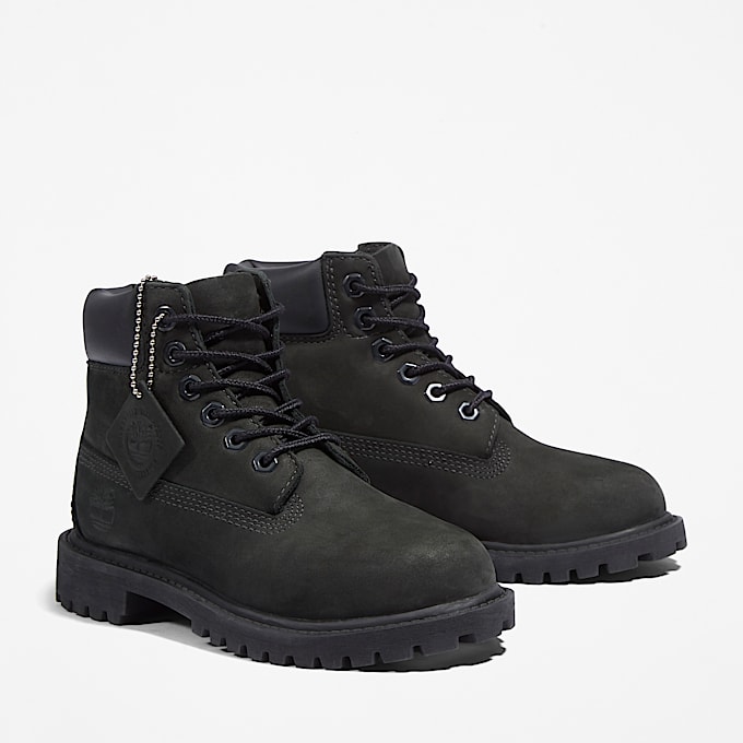 Timberland Premium 6Inch Waterproof Boot fr barn i svart TBL Svart ALT3