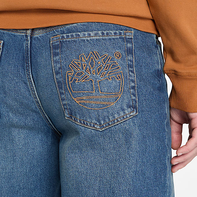 Sandown Embroidered Denim Trouser fr herr i bl TBL Bl ALT2