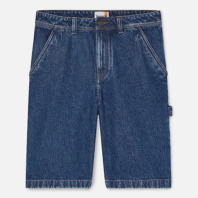 Short en jean en bleu foncé - 1