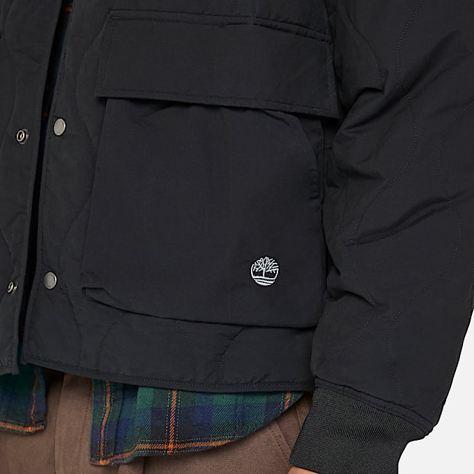 Quilted Jacket fr herr i svart TBL Svart ALT3