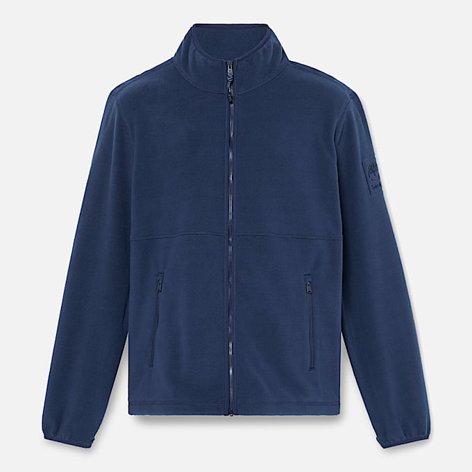 Polaire zippée pour homme en bleu foncé