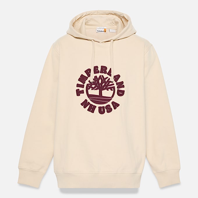 Sweat à capuche graphique Holiday pour homme en beige