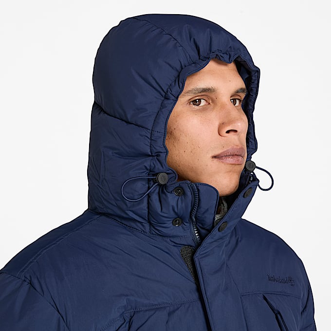 Durable Water-Repellent Puffer Jacket for Men in Dark Blue