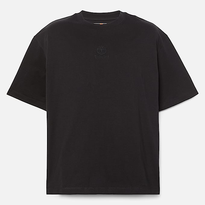 Tshirt  logo en relief ton sur ton Hampton pour homme en noir TBL noir ALT10