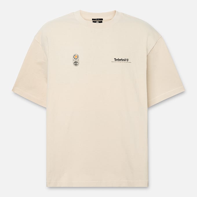 Tshirt  manches courtes et motif en dition limite en beige TBL beige ALT10