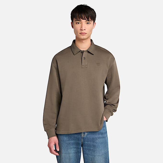 Sweat polo pour homme en marron TBL marron HERO