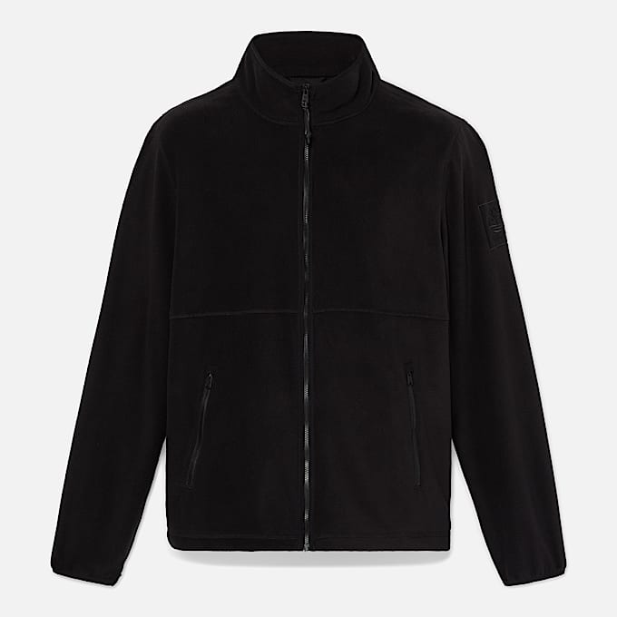 Polaire zippée pour homme en noir