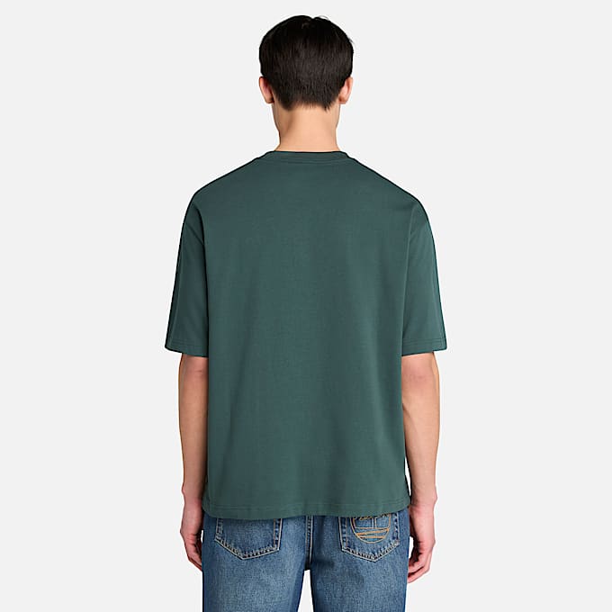 Dunstan River ShortSleeve TShirt for Men in Dark Green TBL Green ALT9