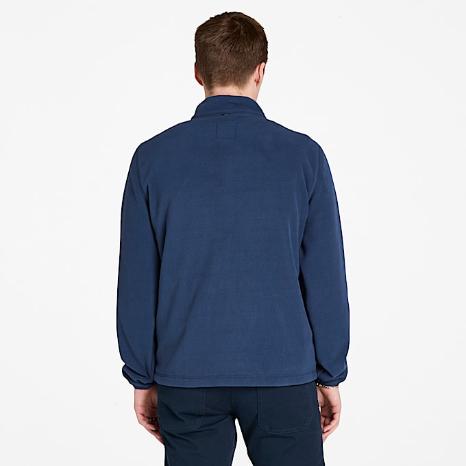 Polaire zippée pour homme en bleu foncé