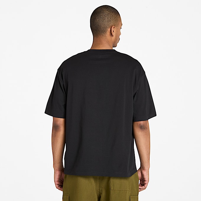 Tshirt  logo en relief ton sur ton Hampton pour homme en noir TBL noir ALT9