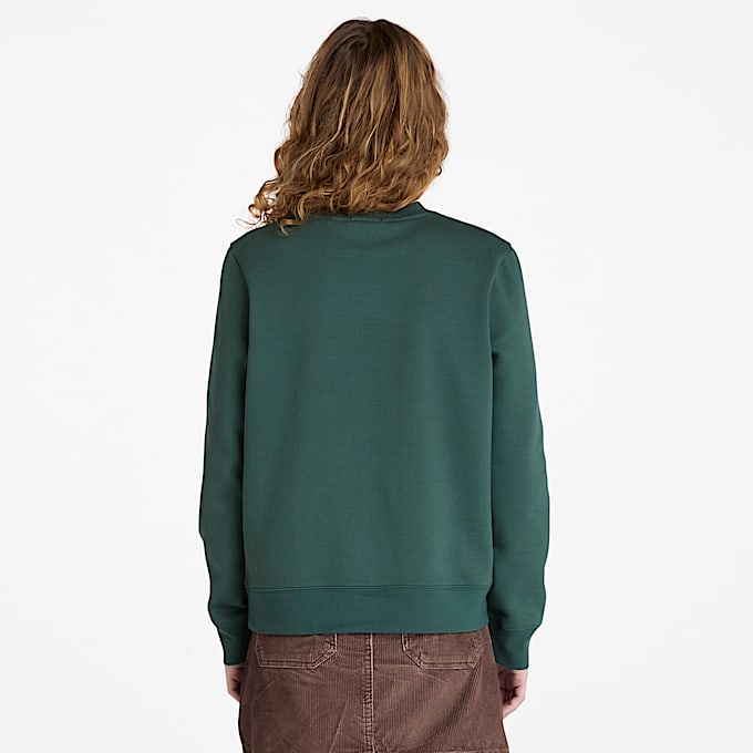 Sweat  col rond et envers bross Exeter River pour femme en vert fonc TBL Verte ALT9