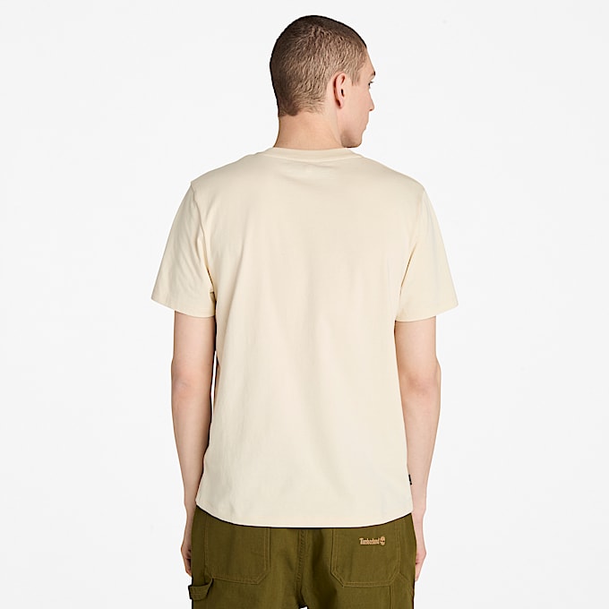 T-Shirt mit saisonalem, grafischem Baum-Logo für Herren in Beige