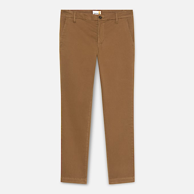 Pantaloni Chino Tinti in Capo Claremont da Uomo in giallo scuro
