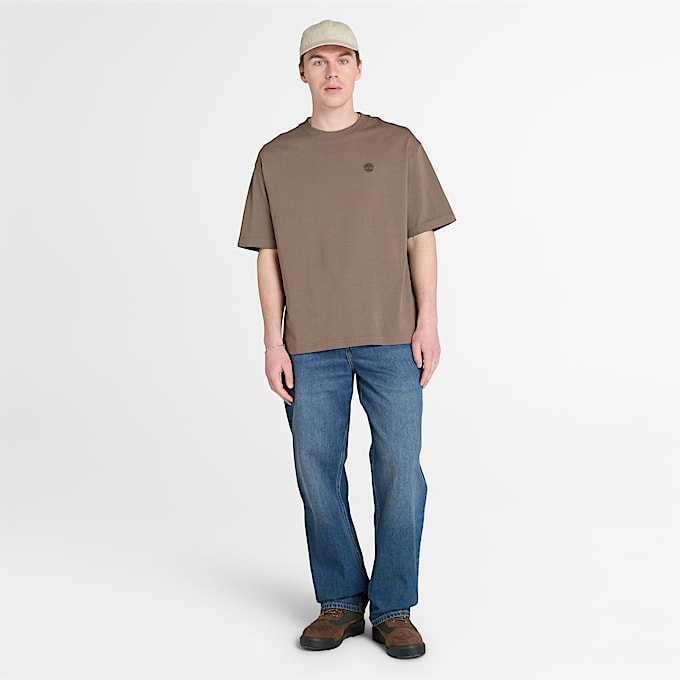 Dunstan River ShortSleeve TShirt for Men in Brown TBL Brown ALT1