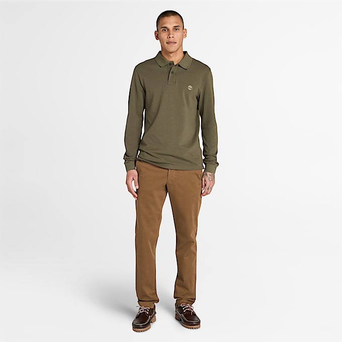 Claremont Garment Dyed Chino Troouser fr herr i mrkgul TBL Gul ALT1