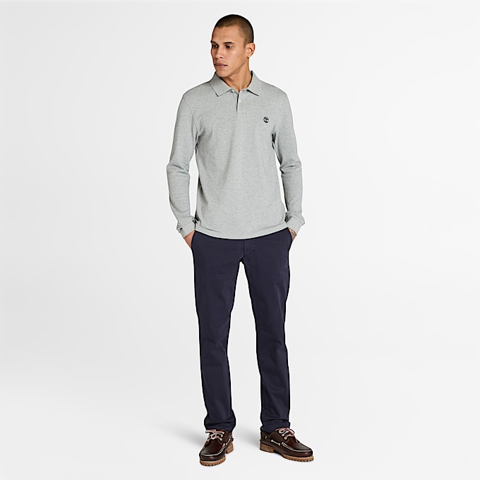 Claremont Garment Dyed Chino Trouser for Men in Dark Blue