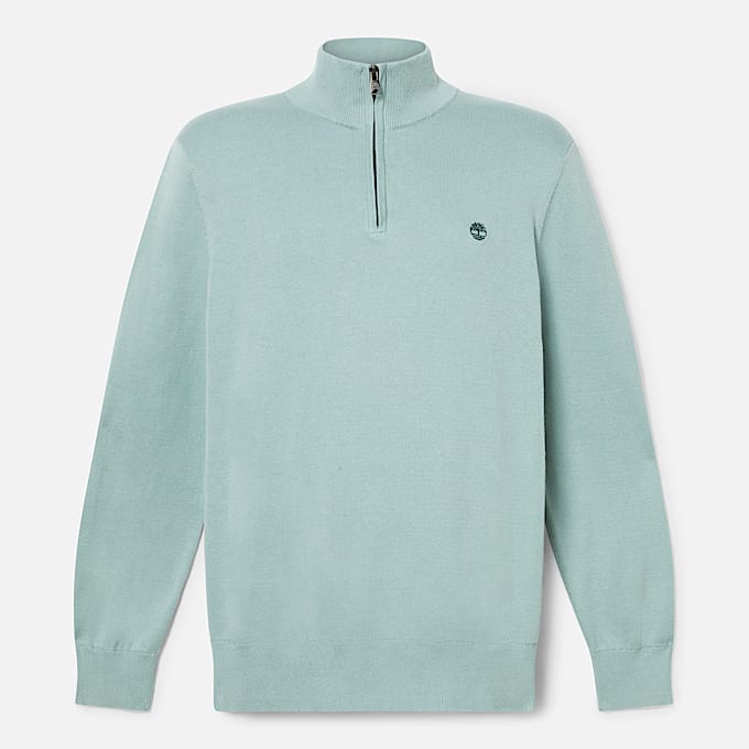 Williams River Pullover mit 1/4-Reißverschluss für Herren in Grau