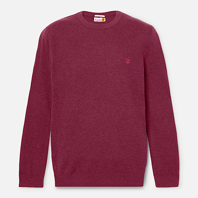 Maglione Girocollo in Lana Merino Timberland® Cohas Brook da Uomo in bordeaux
