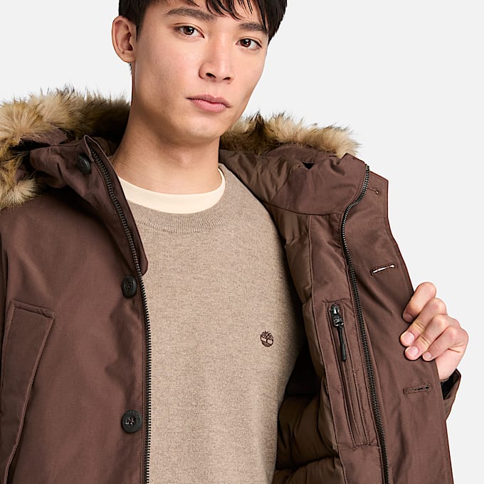 Parka Impermeabile Scar Ridge da Uomo in marrone