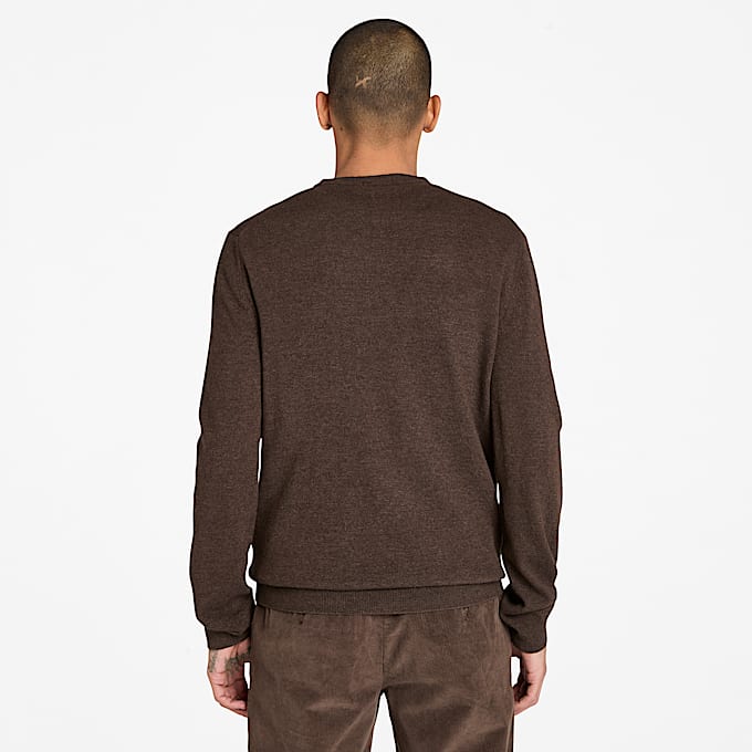 Maglione Girocollo in Lana Merino Timberland® Cohas Brook da Uomo in marrone