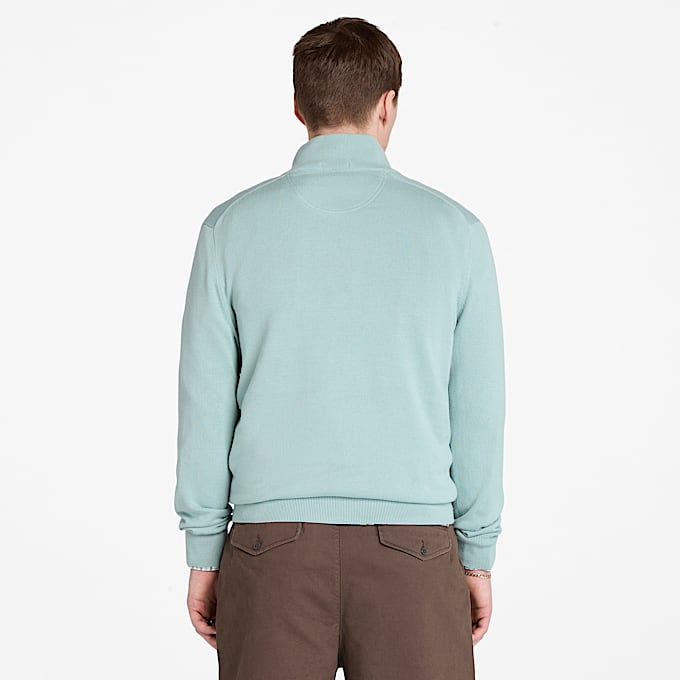 Williams River Pullover mit 1/4-Reißverschluss für Herren in Grau