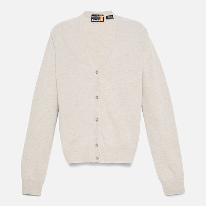 Timberland Merino Cardigan fr dam i beige TBL Beige ALT10
