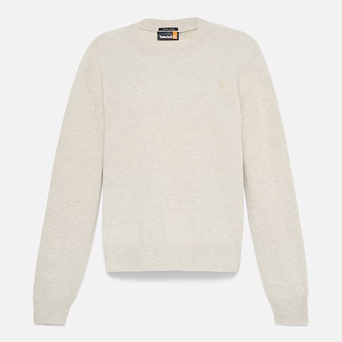 Pull à col rond Merino pour femme en beige