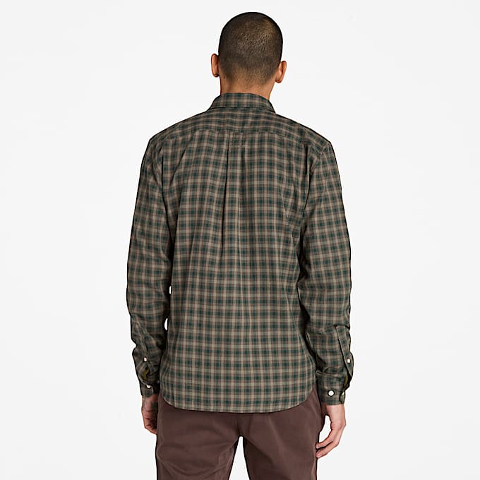 Chemise vichy en Solucell Air™ pour homme en vert foncé