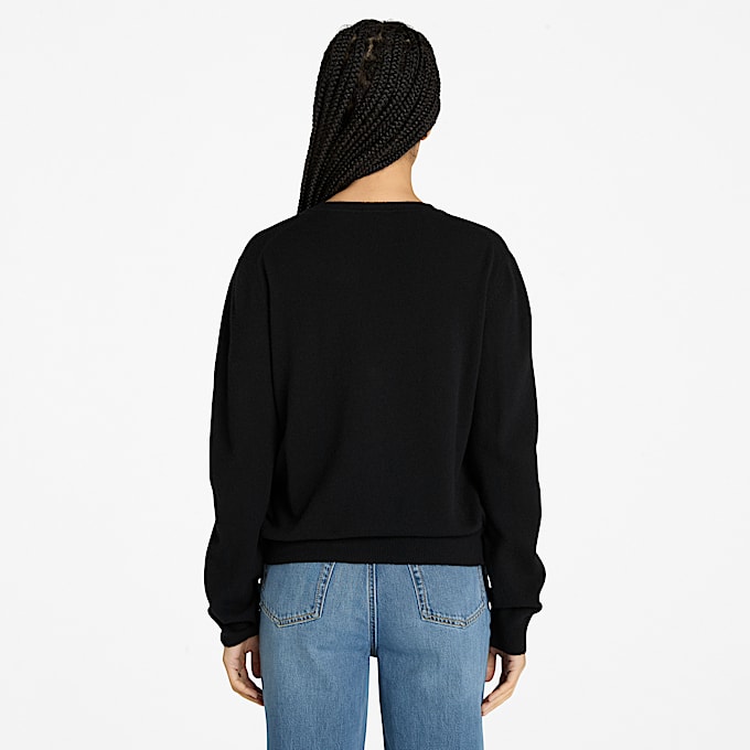 Timberland Merino Cardigan fr dam i svart TBL Svart ALT9