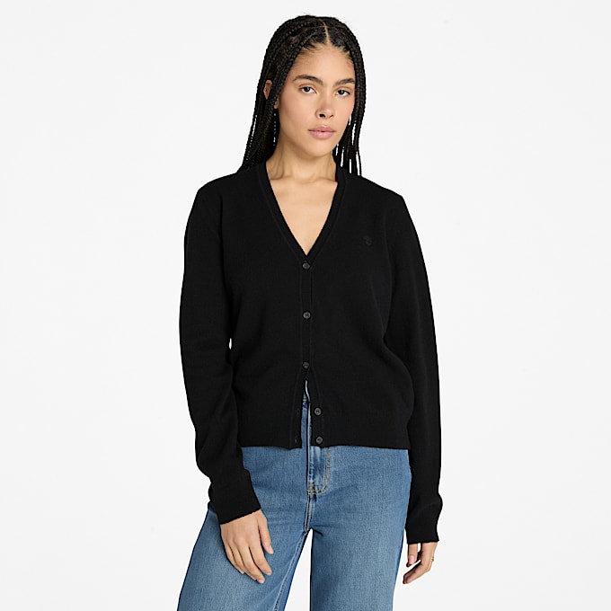 Timberland Merino Cardigan fr dam i svart TBL Svart HERO